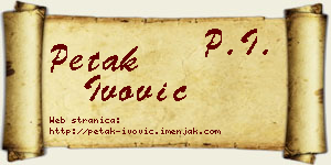 Petak Ivović vizit kartica